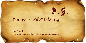 Moravik Zétény névjegykártya